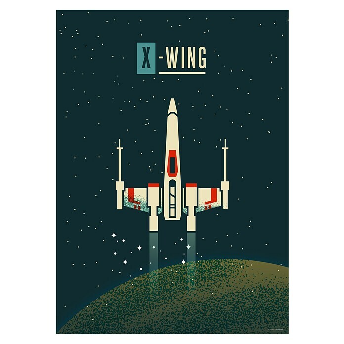 Komar Star Wars Poster (Star Wars - Geeky X-Wing, B x H: 50 x 70 cm ...