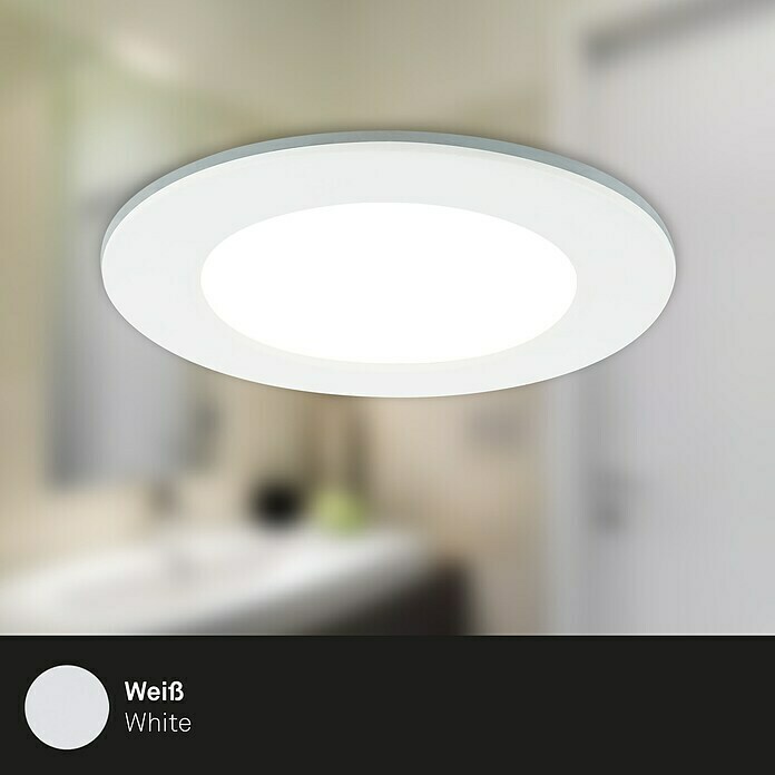 Briloner Led-inbouwspotset (Ø x h: 92 x 45 mm, Wit, 3 st.) | BAUHAUS