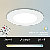 Briloner Led-inbouwspotset (Ø x h: 92 x 45 mm, Wit, 3 st.) | BAUHAUS