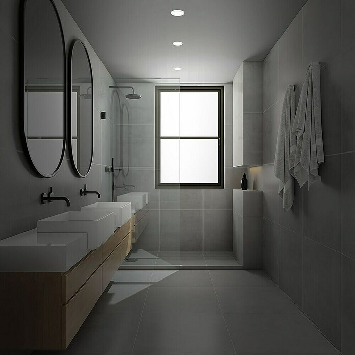 Briloner Led-inbouwspotset (Ø x h: 92 x 45 mm, Wit, 3 st.) | BAUHAUS