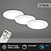Briloner Led-inbouwspotset (Ø x h: 92 x 45 mm, Wit, 3 st.) | BAUHAUS