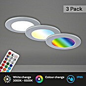 Briloner Led-inbouwspotset (Chroom, 3 st.) | BAUHAUS