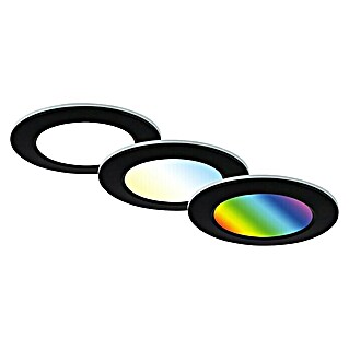 Briloner Led-inbouwspotset (Zwart, 3 st.)