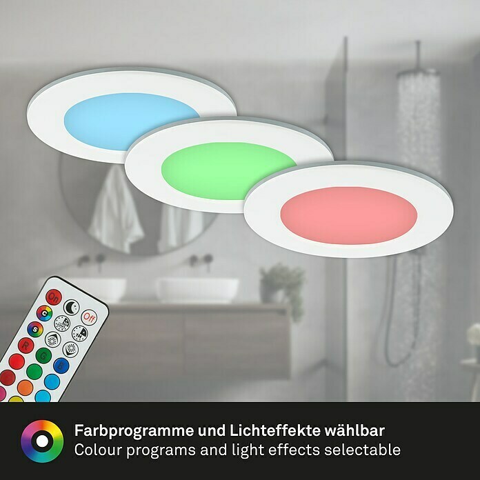 Briloner Led-inbouwspotset (Wit, 3 st.) | BAUHAUS