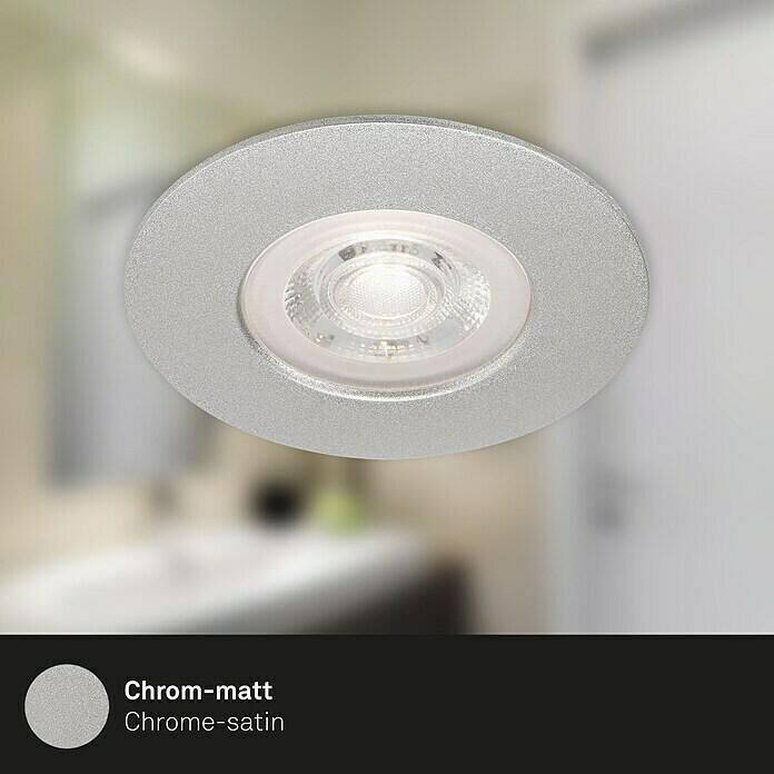 Briloner Led-inbouwspotset Kulana (Chroom, 3 st., Warm wit) | BAUHAUS