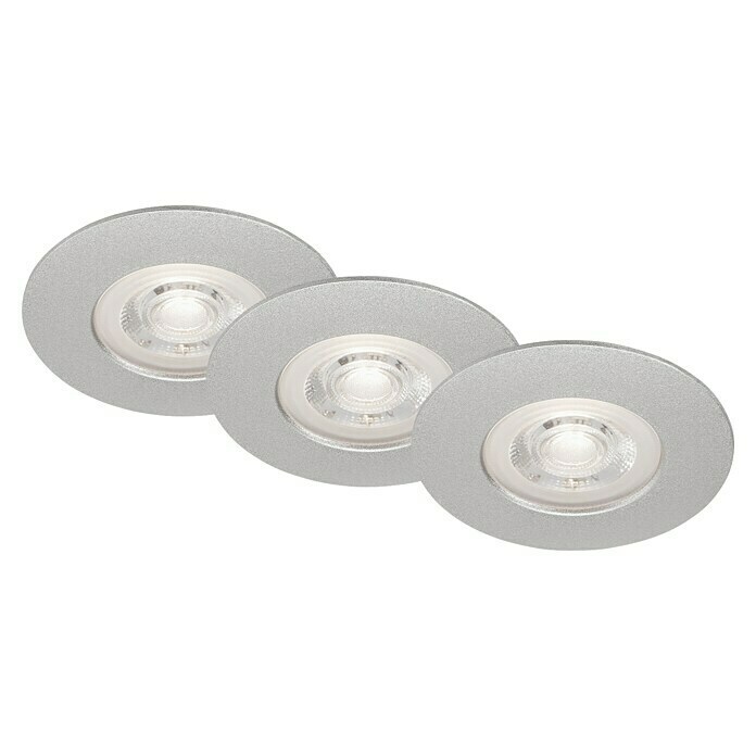 Briloner Led-inbouwspotset Kulana (Chroom, 3 st., Warm wit) | BAUHAUS