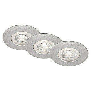 Briloner Led-inbouwspotset Kulana (Chroom, 3 st., Warm wit)