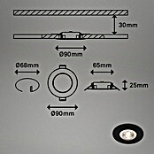 Briloner Led-inbouwspotset (Zwart, 3 st., Warm wit) | BAUHAUS
