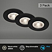 Briloner Led-inbouwspotset (Zwart, 3 st., Warm wit) | BAUHAUS