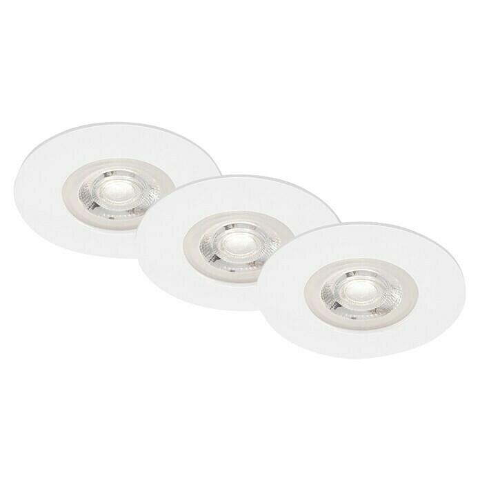 Briloner Led-inbouwspotset Kulana (Wit, 3 st., Warm wit) | BAUHAUS