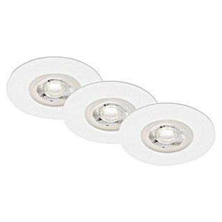 Briloner Led-inbouwspotset Kulana (Wit, 3 st., Warm wit)