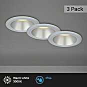 Briloner Led-inbouwspotset (Ø x h: 95 x 54 mm, Chroom, 3 st., Warm wit) | BAUHAUS