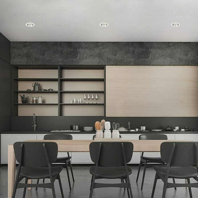Briloner Led-inbouwspotset (Ø x h: 95 x 54 mm, Wit/Zilver) | BAUHAUS