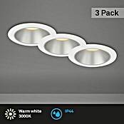 Briloner Led-inbouwspotset (Ø x h: 95 x 54 mm, Wit/Zilver) | BAUHAUS