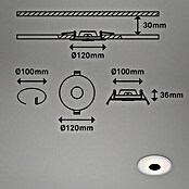 Briloner Led-inbouwspotset (Ø x h: 120 x 36 mm, Wit/Zwart) | BAUHAUS