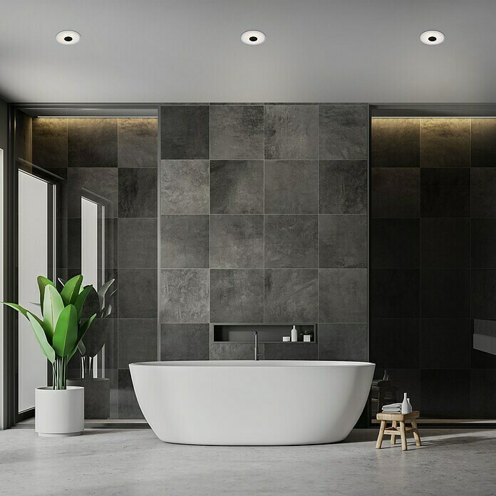 Briloner Led-inbouwspotset (Ø x h: 120 x 36 mm, Wit/Zwart) | BAUHAUS
