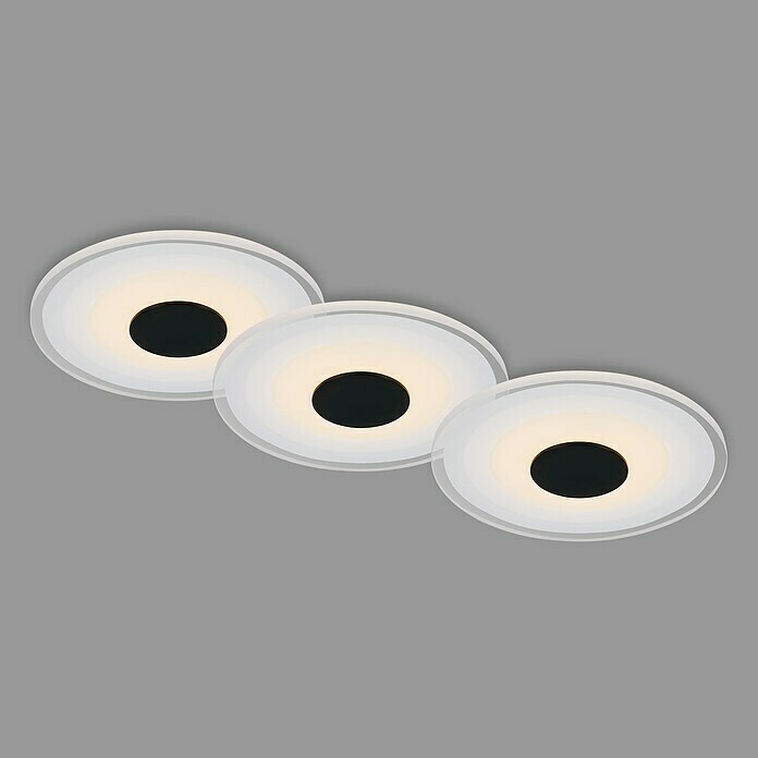 Briloner Led-inbouwspotset (Ø x h: 120 x 36 mm, Wit/Zwart) | BAUHAUS