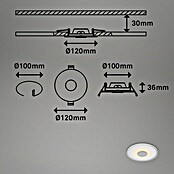 Briloner Led-inbouwspotset (Ø x h: 120 x 36 mm, Aluminium, 3 st.) | BAUHAUS