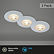 Briloner Led-inbouwspotset (Ø x h: 68 x 25 mm, Chroom, 3 st., Warm wit) | BAUHAUS