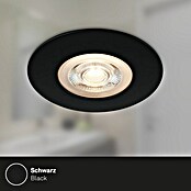 Briloner Led-inbouwspotset (Ø x h: 90 x 25 mm, Zwart, 3 st., Warm wit) | BAUHAUS