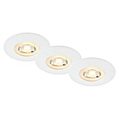 Briloner Led-inbouwspotset (Ø x h: 92 cm x 25 mm, Wit, 3 st., Warm wit) | BAUHAUS