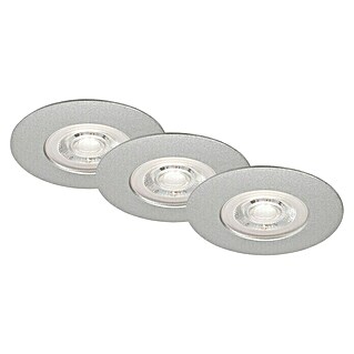 Briloner Led-inbouwspotset Kulana (Ø x h: 90 x 25 mm, Chroom, 3 st., Warm wit)