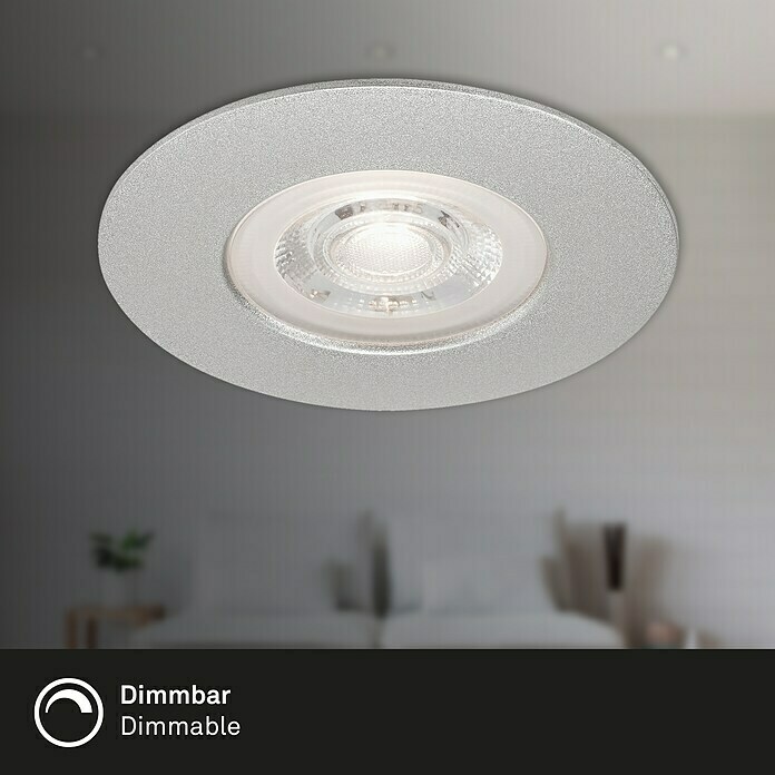 Briloner Led-inbouwspotset Kulana (Ø x h: 90 x 25 mm, Chroom, 3 st., Warm wit) | BAUHAUS