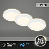 Briloner Led-inbouwspotset (Ø x h: 84 cm x 36,5 mm, Wit, 3 st., Warm wit) | BAUHAUS