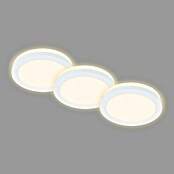 Briloner Led-inbouwspotset (Ø x h: 84 cm x 36,5 mm, Wit, 3 st., Warm wit) | BAUHAUS