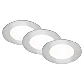 Briloner Led-inbouwspotset Slank (Ø x h: 86 cm x 30 mm, Chroom, 3 st., Neutraal wit) | BAUHAUS