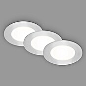 Briloner Led-inbouwspotset Slank (Ø x h: 86 cm x 30 mm, Chroom, 3 st., Neutraal wit) | BAUHAUS