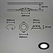 Briloner Led-inbouwspotset (Ø x h: 86 cm x 30 mm, Zwart, 3 st., Neutraal wit) | BAUHAUS