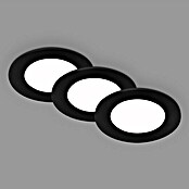 Briloner Led-inbouwspotset (Ø x h: 86 cm x 30 mm, Zwart, 3 st., Neutraal wit) | BAUHAUS