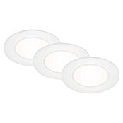 Briloner Led-inbouwspotset Slank (Ø x h: 86 cm x 30 mm, Wit, 3 st., Neutraal wit) | BAUHAUS