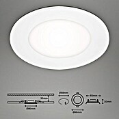 Briloner Led-inbouwspotset (Ø x h: 86 cm x 30 mm, Wit, 3 st., Neutraal wit) | BAUHAUS