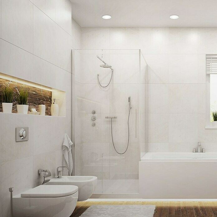 Briloner Led-inbouwspotset (Ø x h: 86 cm x 30 mm, Wit, 3 st., Neutraal wit) | BAUHAUS