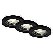 Briloner Led-inbouwspotset Kowali (Zwart, 3 st., Warm wit) | BAUHAUS