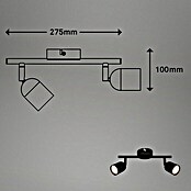 Briloner Plafondspot (l x b x h: 275 x 80 x 100 mm, Zwart, GU10) | BAUHAUS