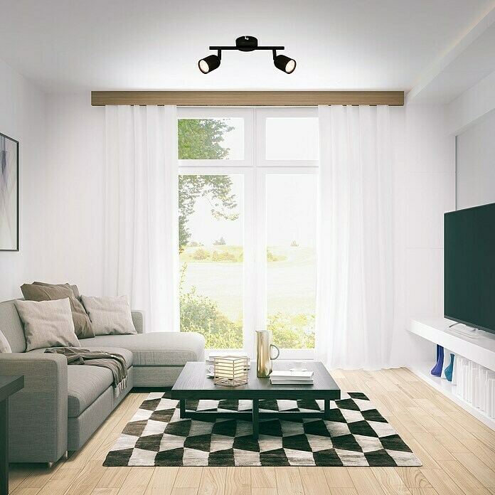 Briloner Plafondspot (l x b x h: 275 x 80 x 100 mm, Zwart, GU10) | BAUHAUS