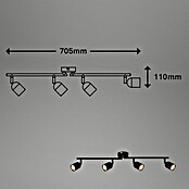 Briloner Plafondspot (l x b x h: 705 x 80 x 110 mm, Zwart, GU10) | BAUHAUS