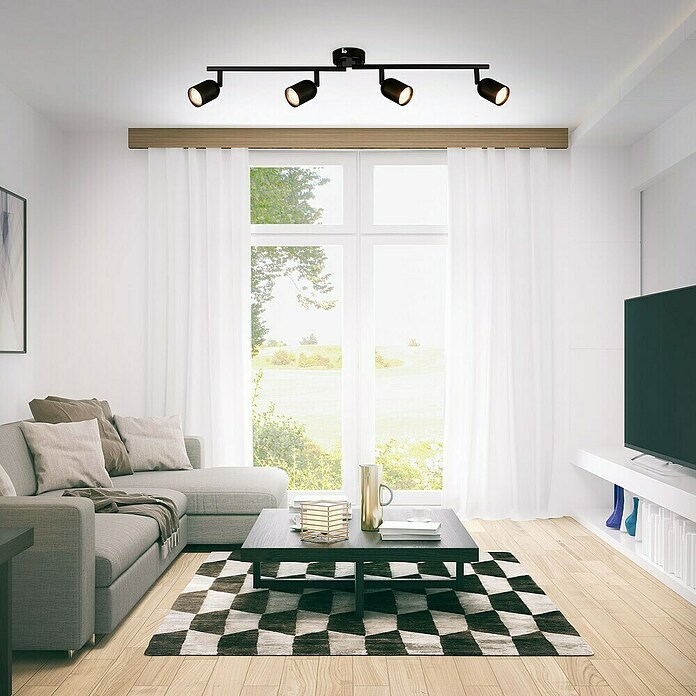 Briloner Plafondspot (l x b x h: 705 x 80 x 110 mm, Zwart, GU10) | BAUHAUS