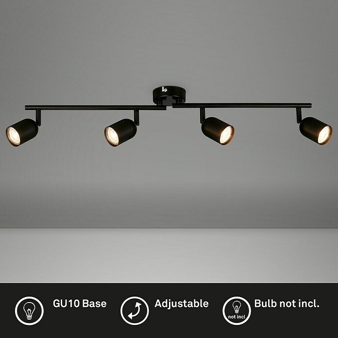Briloner Plafondspot (l x b x h: 705 x 80 x 110 mm, Zwart, GU10) | BAUHAUS