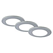 Briloner Led-inbouwspotset (Ø x h: 92 x 45 mm, Chroom, 3 st.) | BAUHAUS