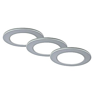 Briloner Led-inbouwspotset (Ø x h: 92 x 45 mm, Chroom, 3 st.)