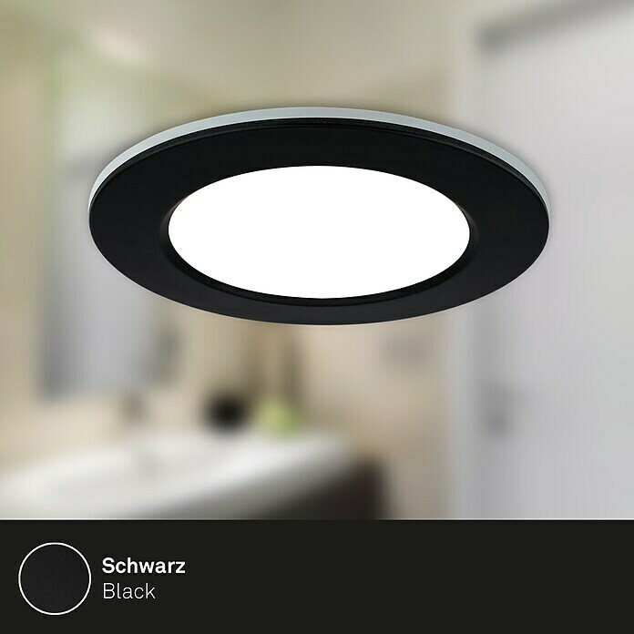 Briloner Led-inbouwspotset (Zwart, 3 st.) | BAUHAUS