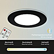 Briloner Led-inbouwspotset (Ø x h: 92 x 45 mm, Zwart, 3 st.) | BAUHAUS