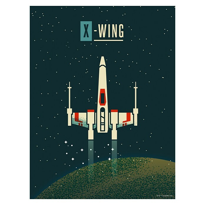 Komar Star Wars Poster (Star Wars - Geeky X-Wing, B x H: 30 x 40 cm) | BAUHAUS