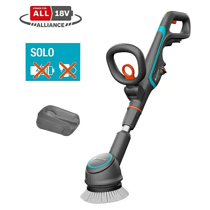 Gardena Power for All 18V Akku-Reinigungsbürste AquaBrush Compact 02/18VOhne Akku Diagonal View