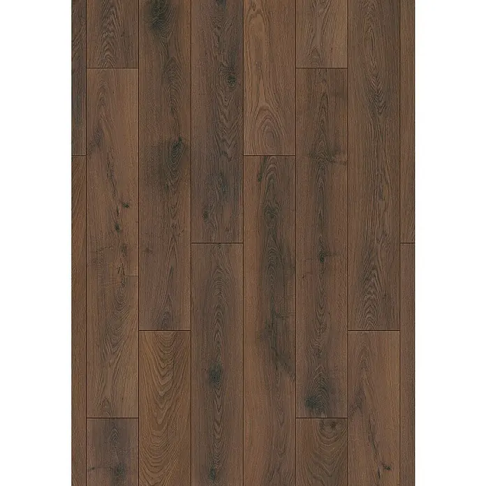 Krono Original Laminat Organic Clever Silent - Bourbon Hills Oak, Landhausdiele, 1.288 x 195 x 7 mm - Dunkler Holzboden mit Maserung, perfekt für ein gemütliches Ambiente. Robuste Oberfläche und einfache Verlegung zeichnen diesen Boden aus.