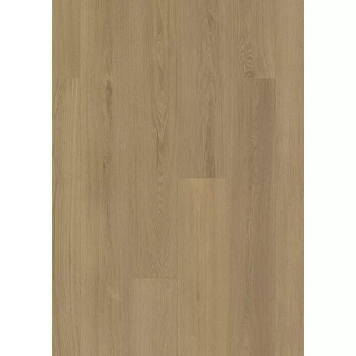 Krono Original Laminat Organic Clever Long Silent - Natura Montreux Oak, Landhausdiele, 2.003 x 245 x 7 mm - Heller brauner Holzdielenboden mit sichtbarer Maserung.